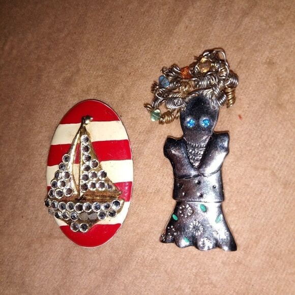 Two very unique vintage Brooches - Picture 6 of 8